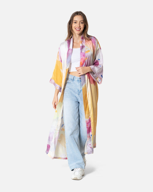 Amber - Satin Kimono Satin Kimonos TheMakeovr 