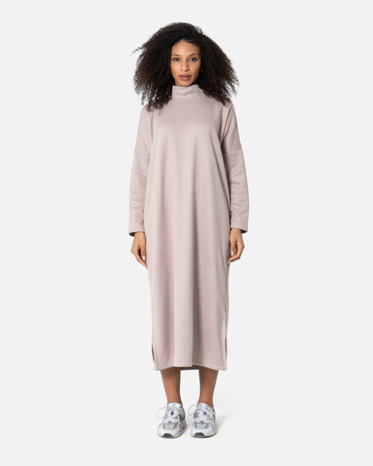 Beige - Turtle Neck Dress Dress TheMakeovr 