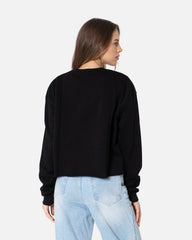 Black - Basic Sweatshirt Cropped Sweatshirts TheMakeovr 