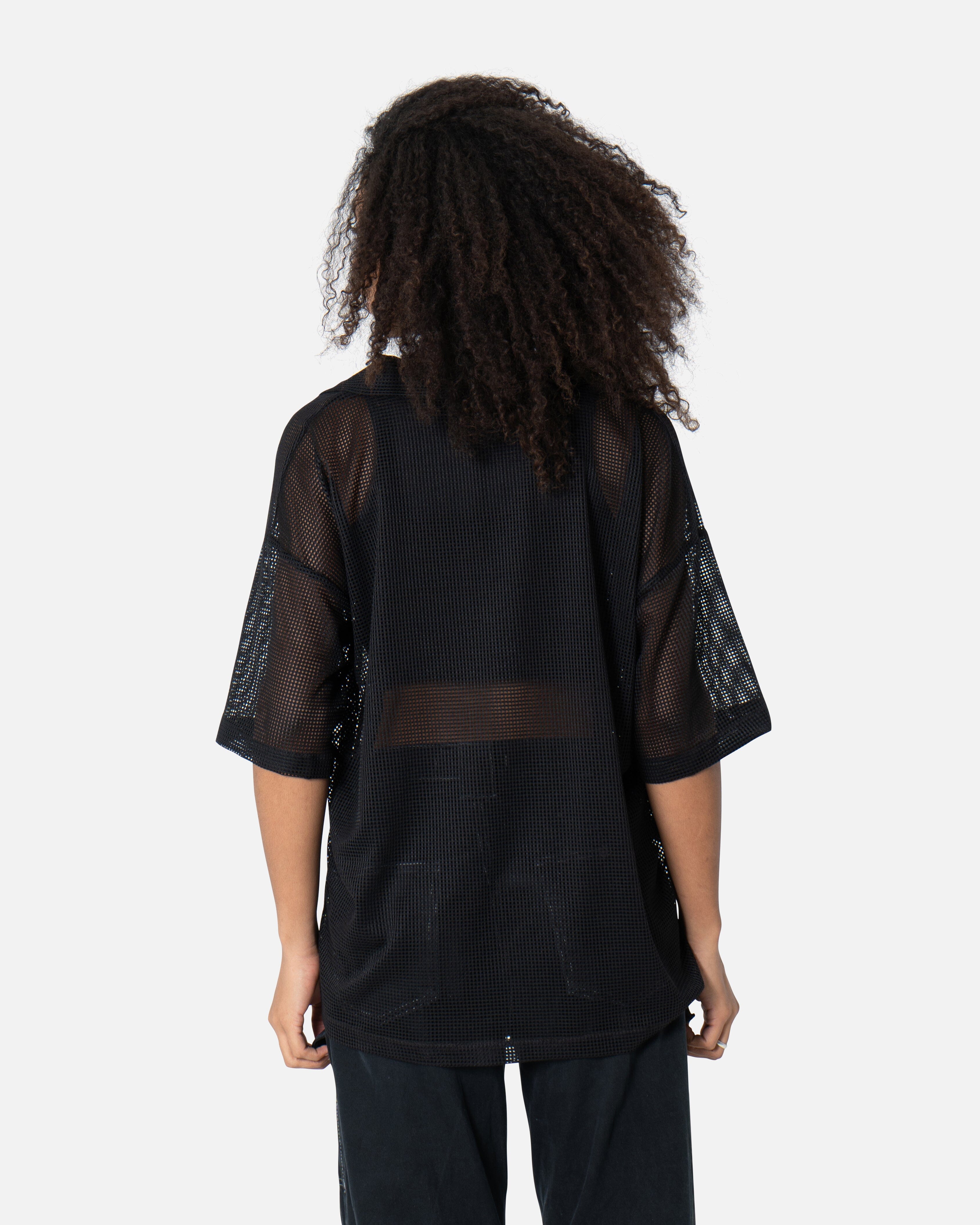 Black - Oversized Mesh Shirt Boyfriend Shirt TheMakeovr 