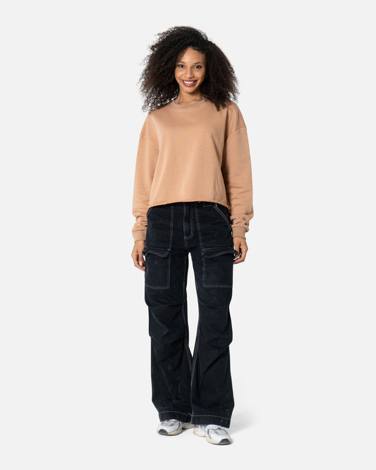 Camel - Basic Sweatshirt Summer Cropped Sweatshirts TheMakeovr 