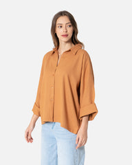 Camel - Linen Shirt TheMakeovr 