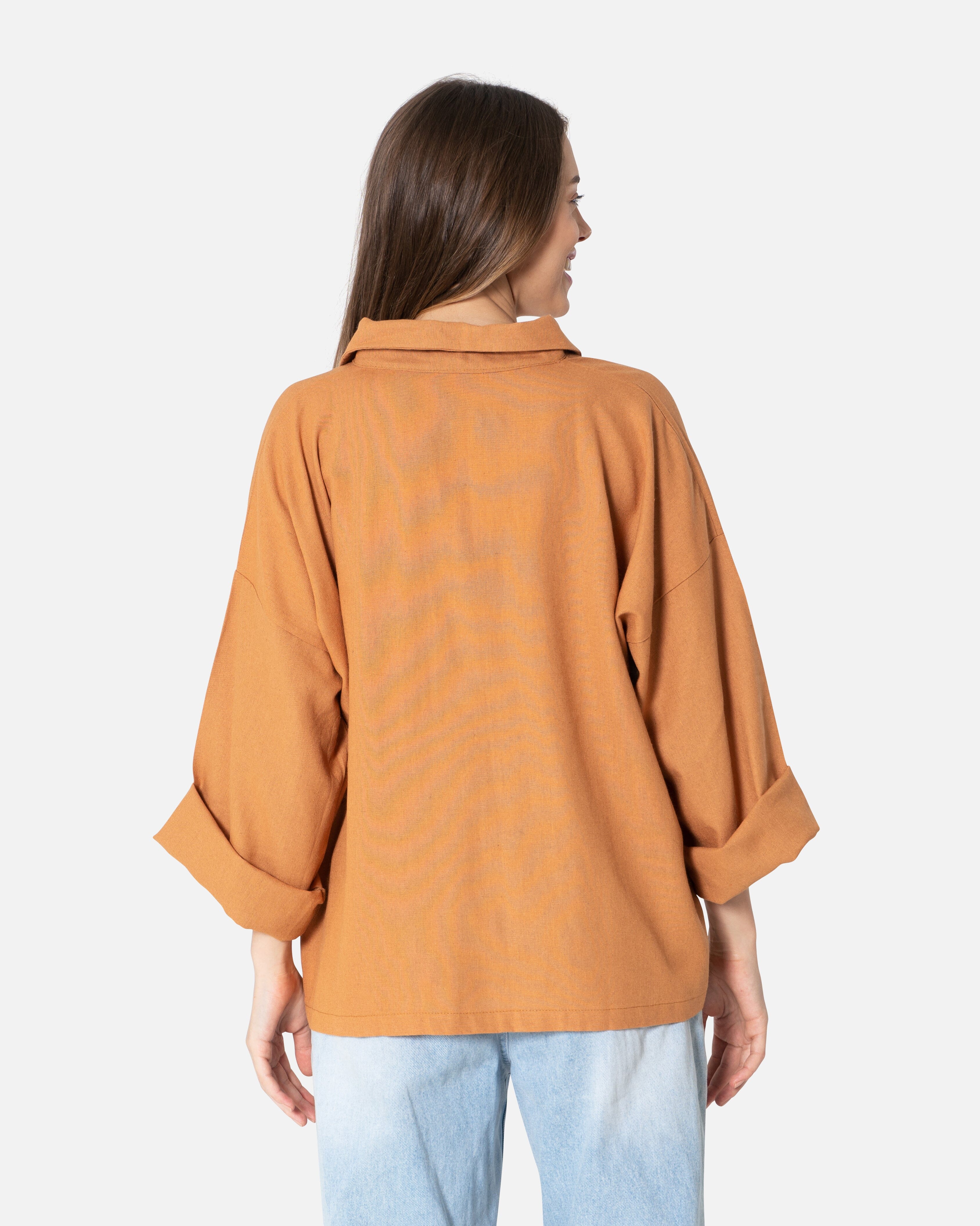 Camel - Linen Shirt TheMakeovr 