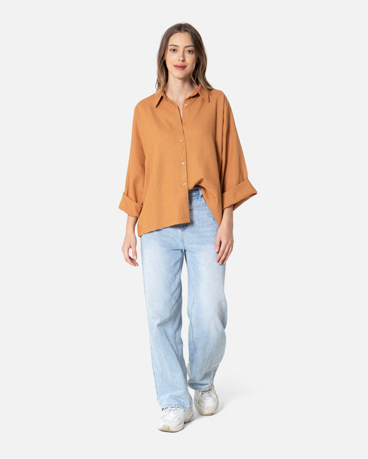 Camel - Linen Shirt TheMakeovr 