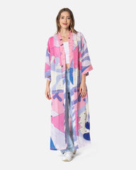 Coral Bubble Gum - Chiffon Kimono Kimono TheMakeovr 