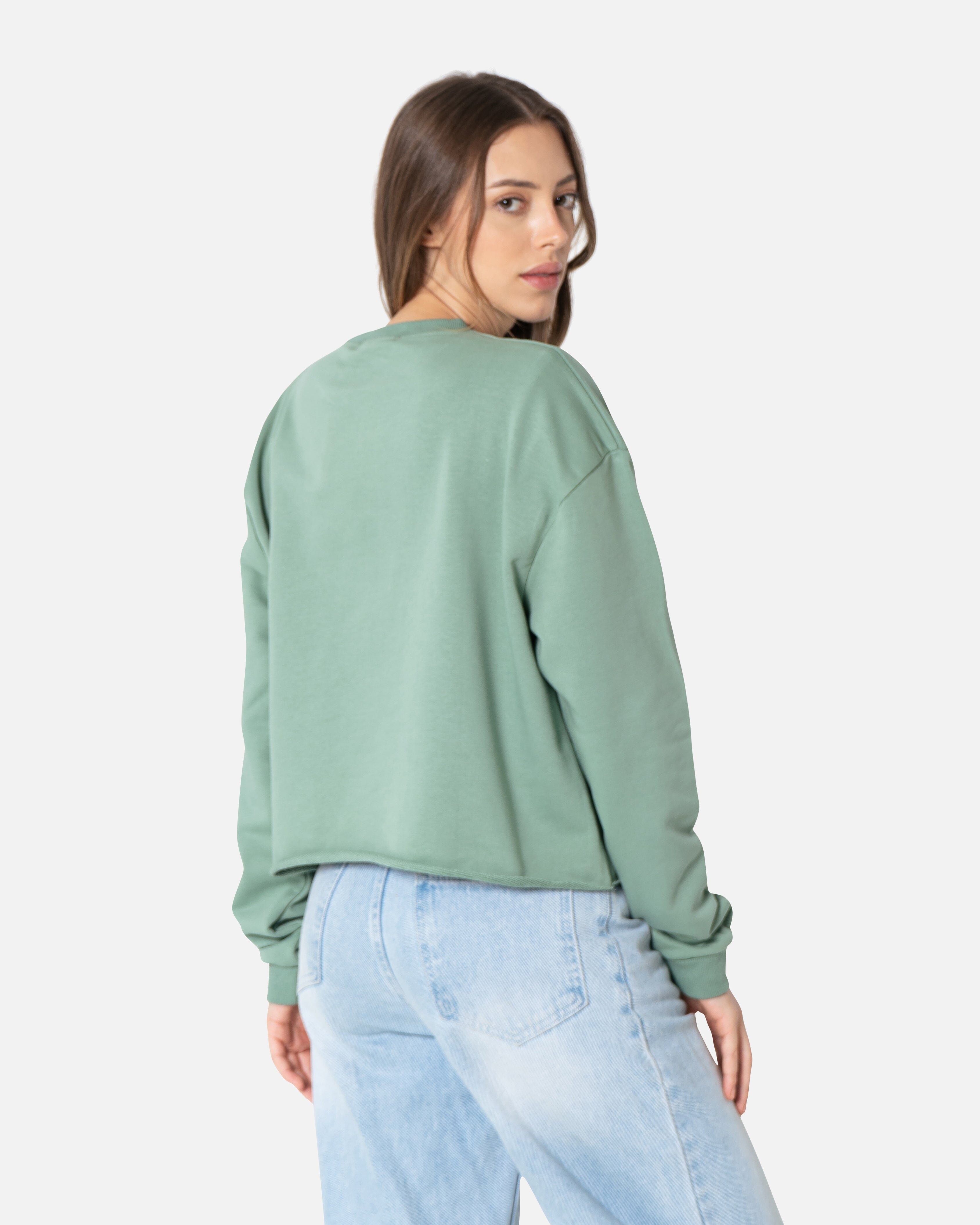 Cordele Green - Basic Sweatshirt Summer Cropped Sweatshirts TheMakeovr 