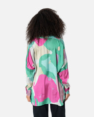 Frolic Green - Satin Shirt Satin Shirts TheMakeovr 