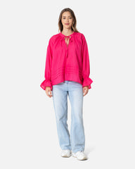 Fuchsia - Ruffle Sleeve Blouse Blouse TheMakeovr 