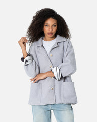 Grey - Fur Jacket Jacket TheMakeovr 