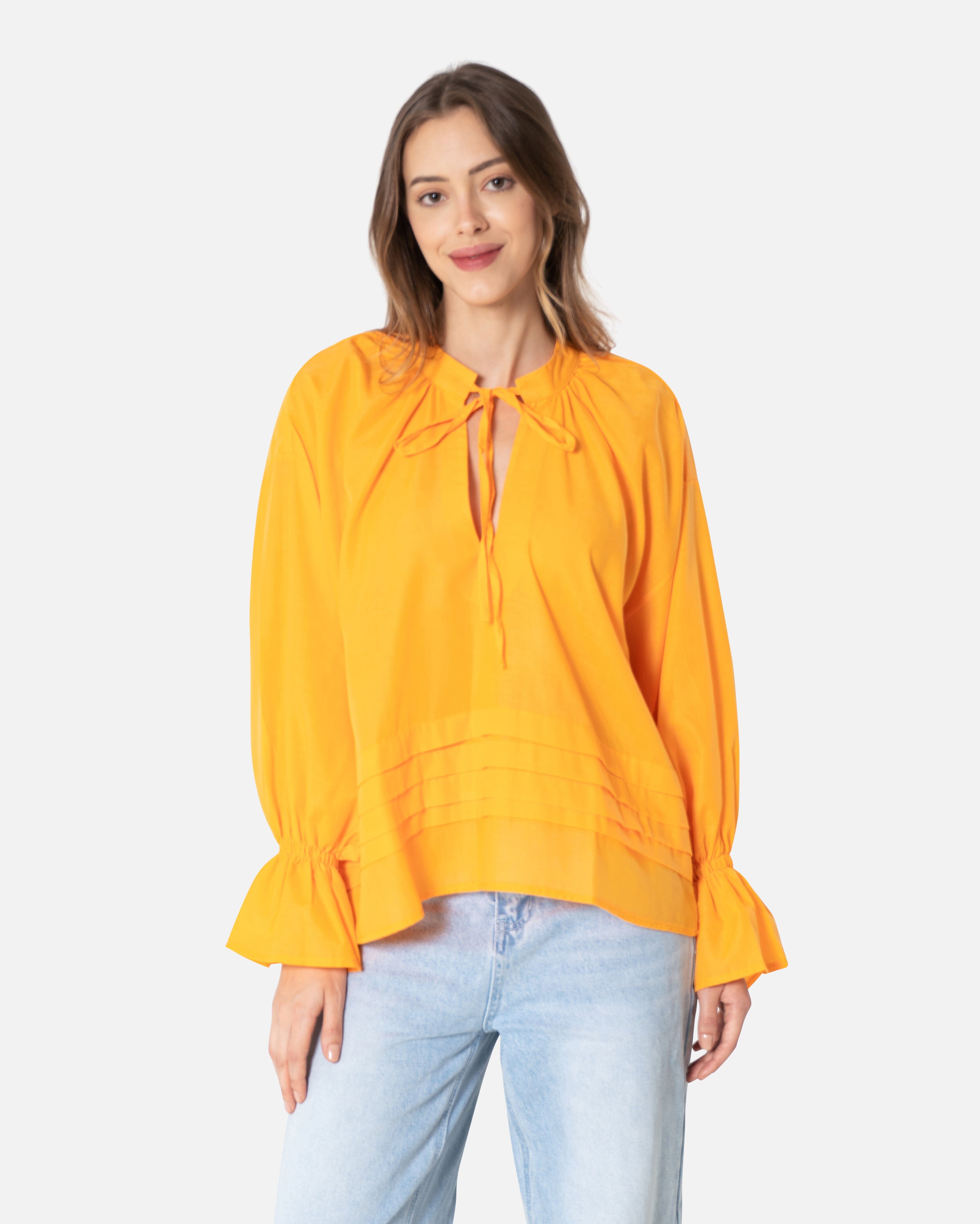 Mango - Ruffle Sleeve Blouse Blouse TheMakeovr 