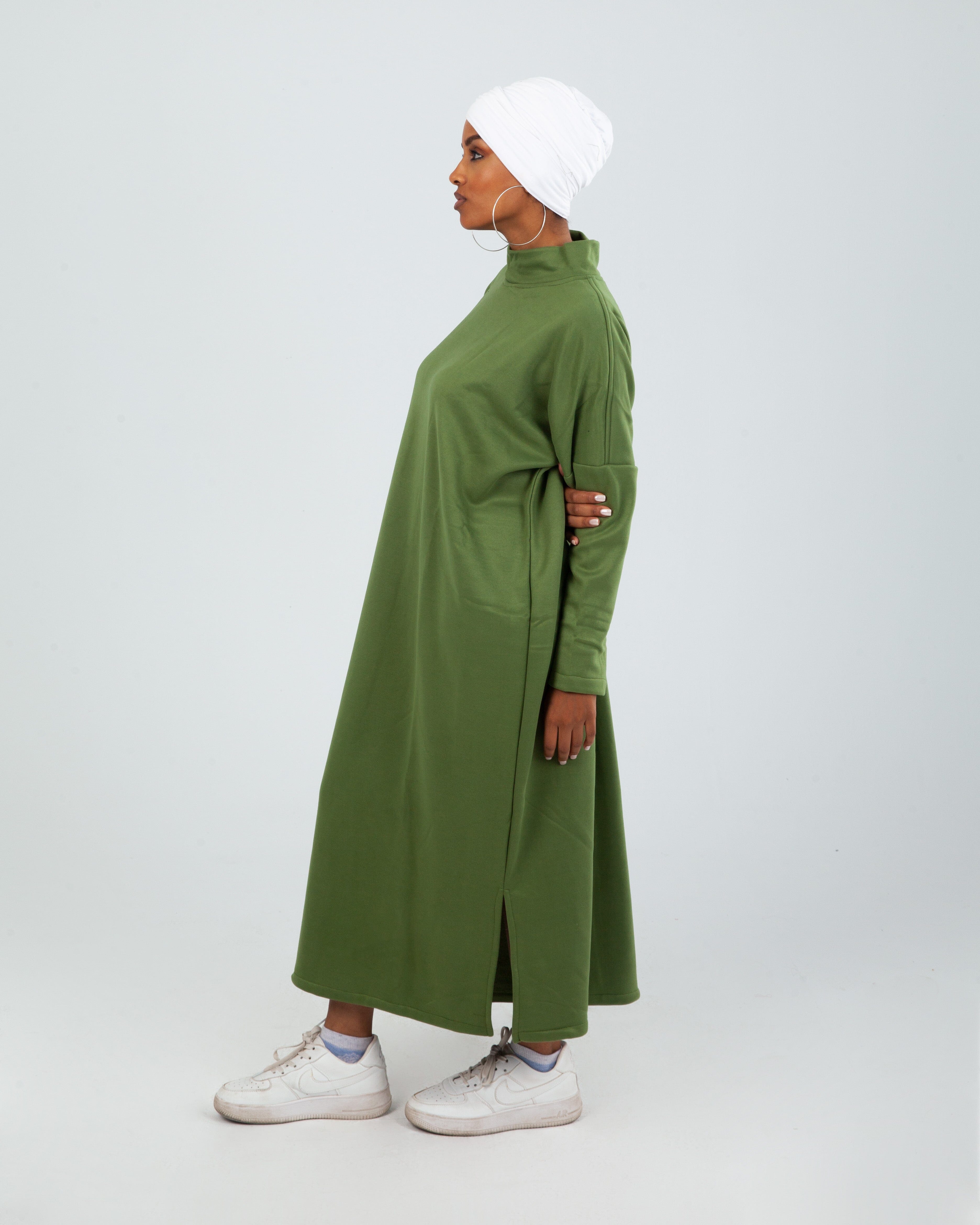 Olive - Turtle Neck Dress Dress TheMakeovr 