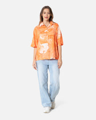 Orange Fluky - Oversized Boyfriend Shirt Boyfriend Shirt TheMakeovr 