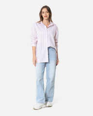 Polka - Poplin Oversized Shirt Oversized Long Sleeve Shirt TheMakeovr 