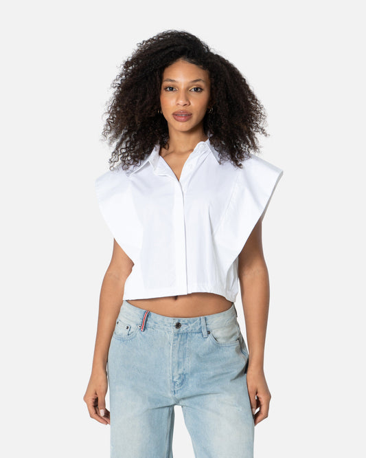 Poplin Cut-Out Shirt Cropped Shirt TheMakeovr 