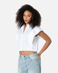 Poplin Cut-Out Shirt Cropped Shirt TheMakeovr 