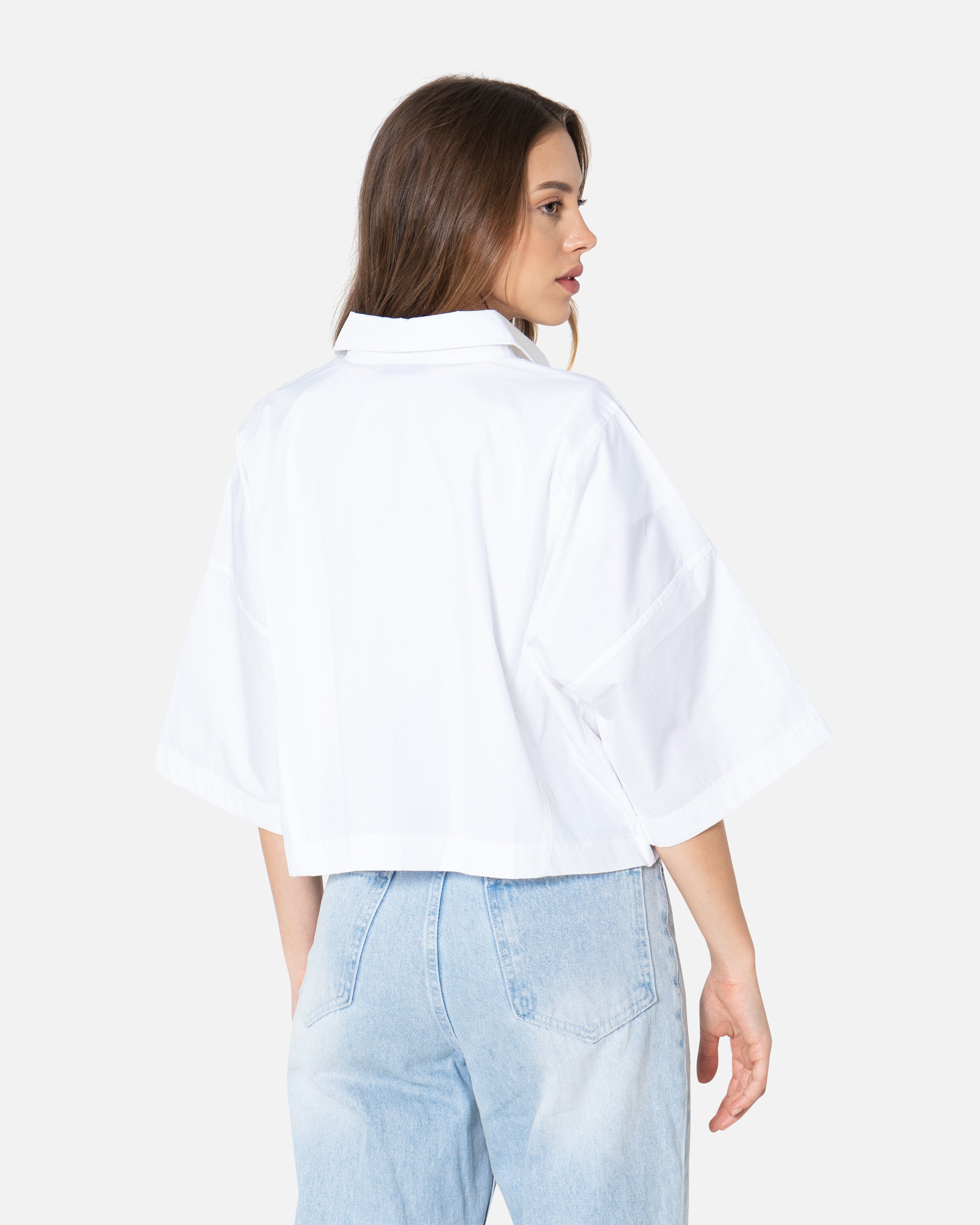 Poplin Pocket Shirt Cropped Shirt TheMakeovr 