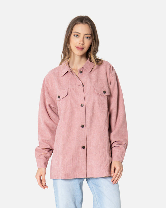 Powder - Corduroy Shirt Oversized Long Sleeve Shirt TheMakeovr 