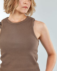 Caffe - Ribbed Tank Top Tank Tops TheMakeovr 