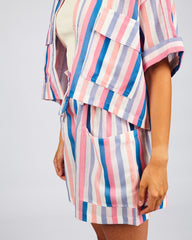 Pink - Streak Set Linen Outfit Set TheMakeovr One Size 